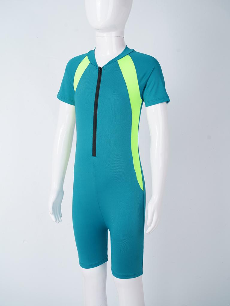 Гидрокостюм, короткий купальник, детский эластичный костюм для дайвинга для девочек, купальник, комбинезон для серфинга, рашгард