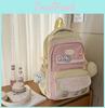 Color Cute Contrasting Backpack With Large Capacity And Letter Print Design