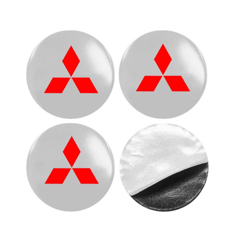 56mm Car Wheel Center Hub Cap Rim Cover Emblem Stickers for Mitsubishi Lancer ASX Outlander Pajero Evolution Car Accessories