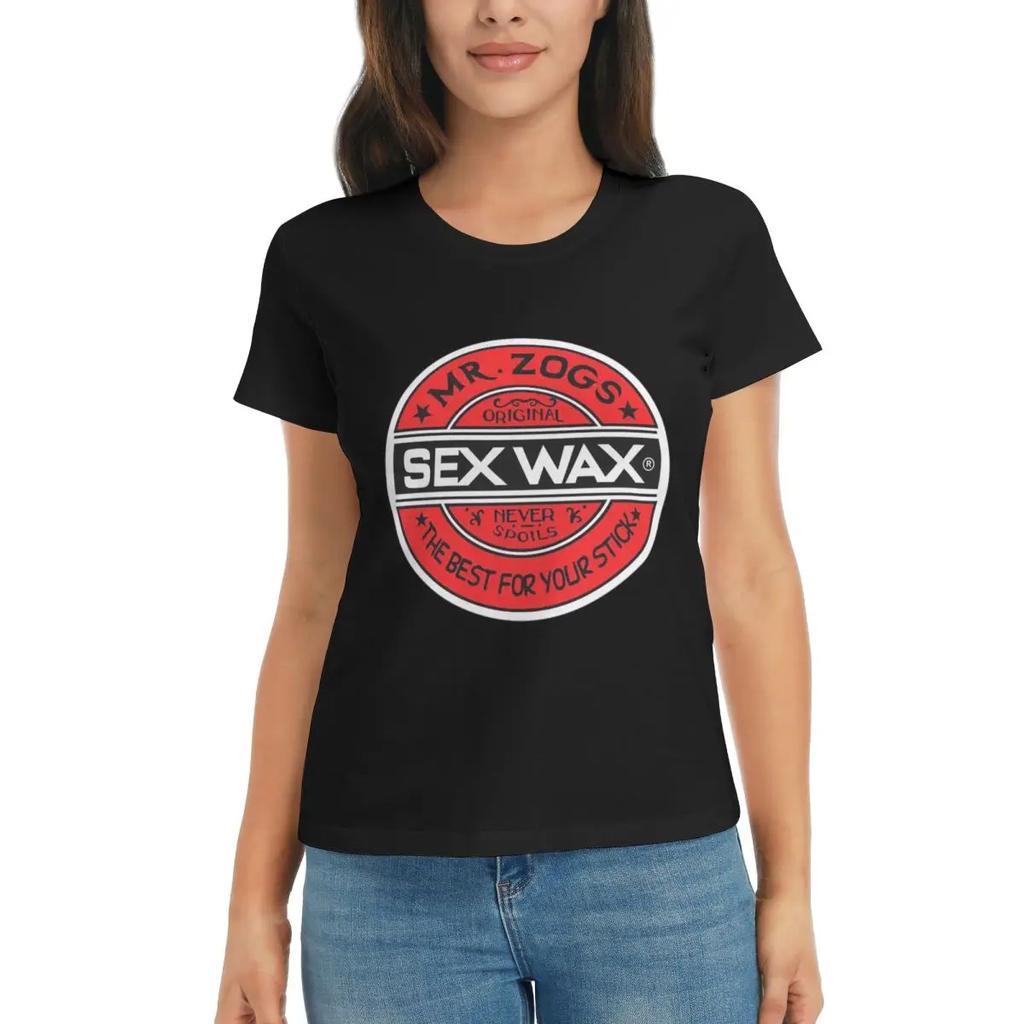 Женская футболка Mr Zogs Sex Wax Летние футболки с коротким рукавом с круглым вырезом Хлопковые футболки Одежда Топы Уличный стиль