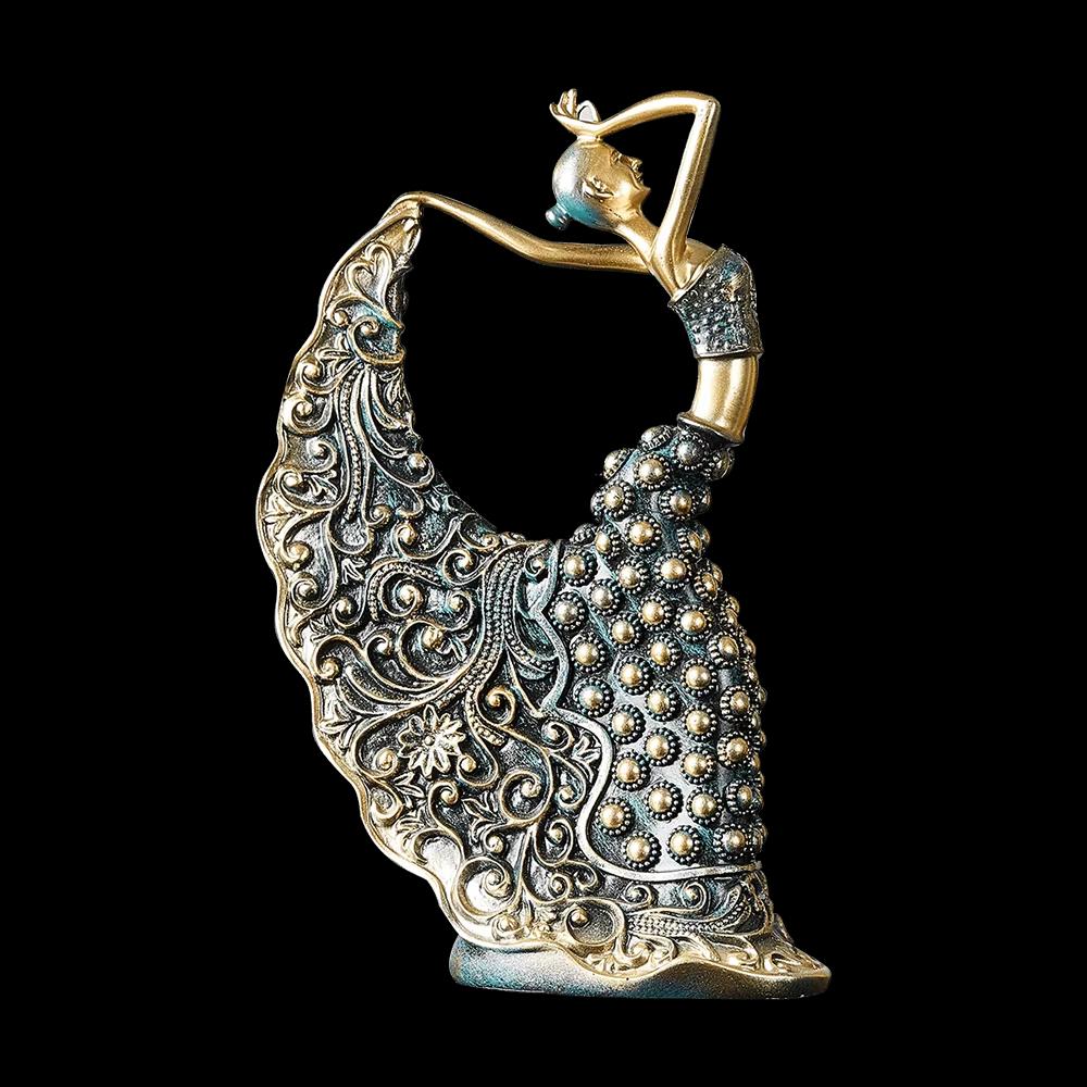 Модель Танцор Статуэтки Павлин Роскошь Скандинавский Декор Домашний Офис Гостиная Декор Керамика Абстрактная Скульптура Искусство Орнамент Статуя