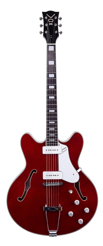 VOX Electric Guitar Equipped with 2 Soap Bar PU Bobcat V90 Cherry Red Semi-Hollow