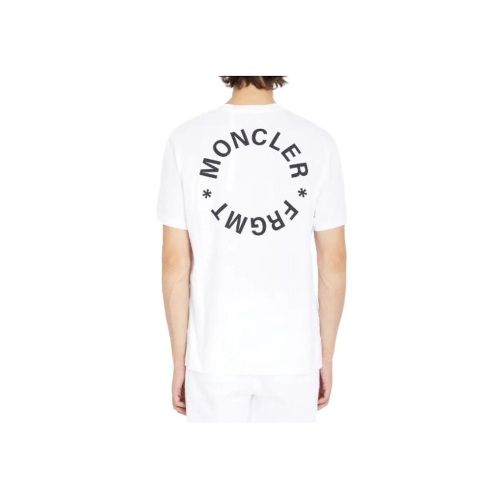 Moncler X Frgmt Collaboration Ss23 Logo Short Sleeve T-Shirt Unisex Tops White I209U8C00002M3265001