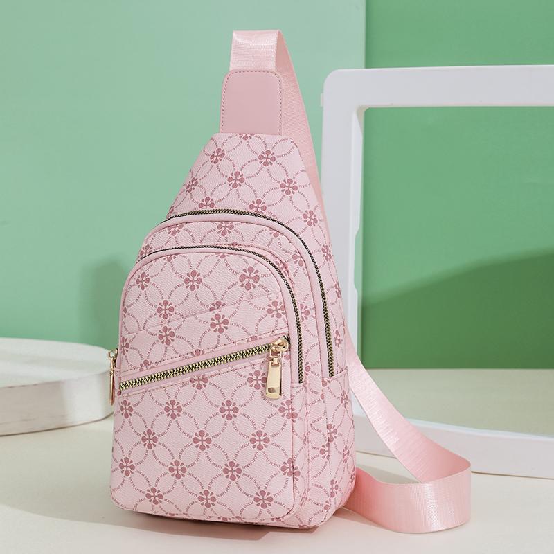 Винтажная сумка через плечо для женщин, нагрудная сумка с принтом, мягкая кожаная сумка через плечо