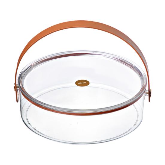 Отделение для фруктовой тарелки с прозрачной крышкой и ручкой-захватом. Большая вместимость, легко моется. Контейнер для хранения закусок.