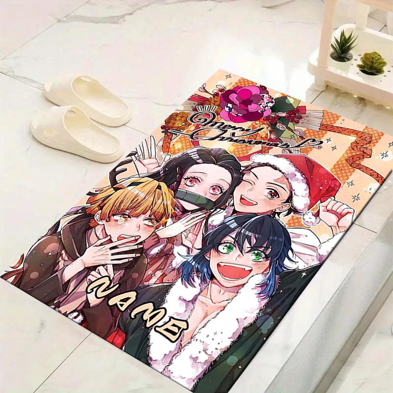 Custom 1Pc Christmas Anime Character Rug Office Carpet Indoor Outdoor Entrance Doormat Nonslip Soft And Comfortable Living Room D291523