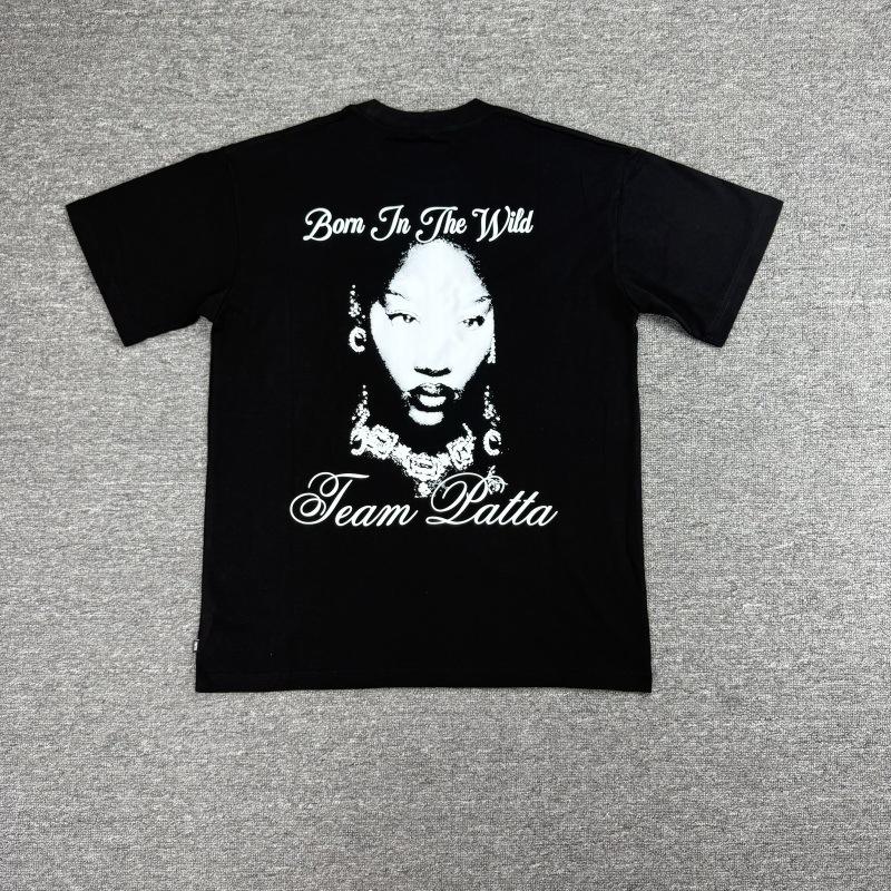 Cross-border trendy brand PATTA European and American street creative fun printing men's and women's casual loose short-sleeved collection T-shirt 