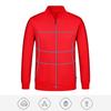 Unisex Coat Stand Collar Zip-up Carrdiagn Long Sleeves Elastic Cuff Hem Pure Color with Pocket Gym