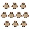 Castle Enterprise S Owl Feather Hanging Total Length Figurine X 10 Pieces Set God of Learning In Europe Commercial Use (Small) 8.5cm (Brown) "No