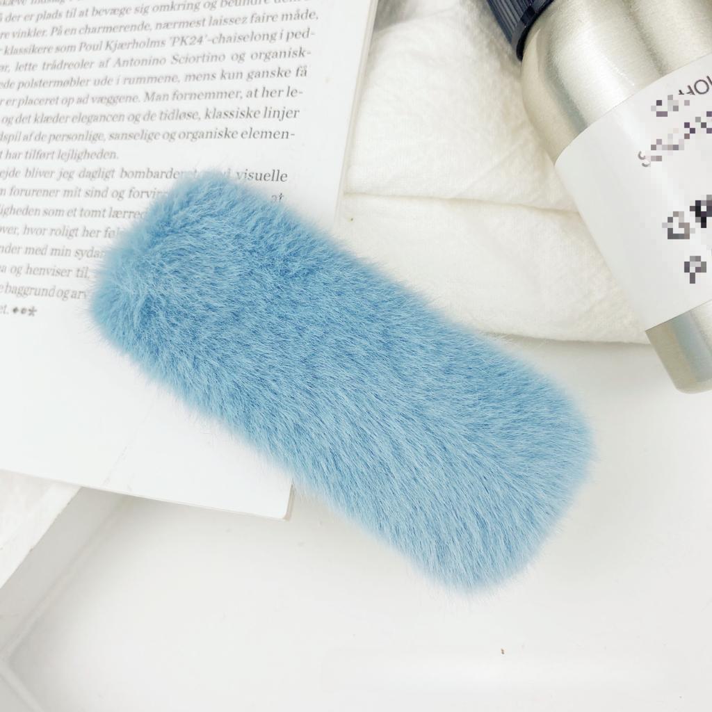 2pcs New Candy Color Soft Plush BB Clips for Girls Bangs Clips Winter Plush Hairpins Faux Fur Barrettes Headwear Hair Accessories