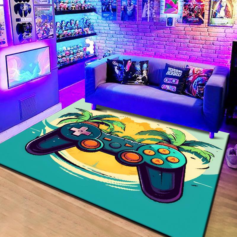 3D Game Console Carpet: Video Game Controller & E-Sports Room Floor Mat - Cool Living Room Decor