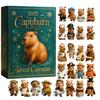 2025 Capybara Advent Calendar 24 Days Christmas Countdown Calendar with 24 Pcs 2D/3D Capybara Ornaments Surprise Gift for Holiday Decor