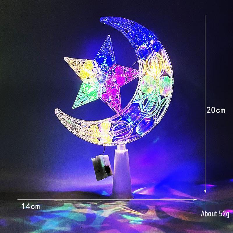 Twinkling Warm Glow Star Christmas Tree Topper - Light Luxury Holiday Window & Desktop Decoration