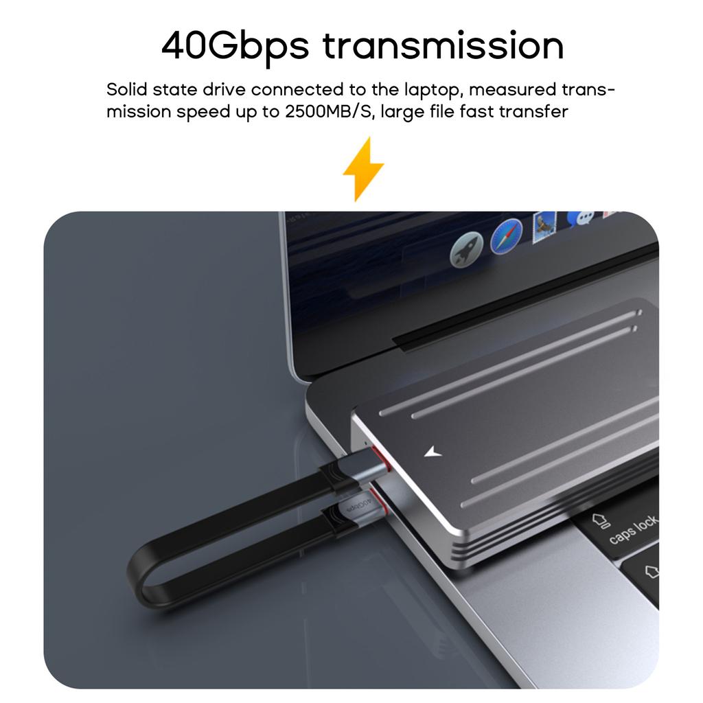 Кабель Type-C — USB-C 40 Гбит/с 15 см Type C — C Папа PD 100 В Кабель для быстрой зарядки Специально для игрового планшета телефона