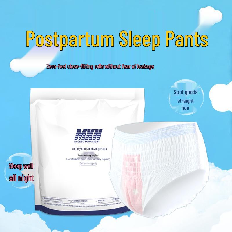 Ultra-Thin Plus Size Night Sanitary Period Pants - Heavy Flow Secure Sleep Underwear