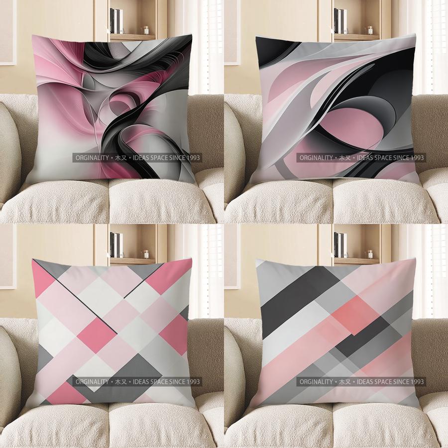 Home Decor Abstract Swirls: Modern And Stylish Pillow Cover Pattern Cushion Cover Suitable For Sofa Bedroom Car Pillow Cover