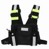 Radio Chest Bag Green Reflective Front Pack Pouch Holster Vest for Baofeng Walkie Talkie