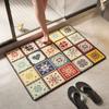 Retro Wind Diatom Mud Floor Mat Bathroom Absorbent Floor Mat Toilet Toilet Toilet Non-Slip And Dirt-Resistant Wear-Resistant Quick-Drying Floor Mat