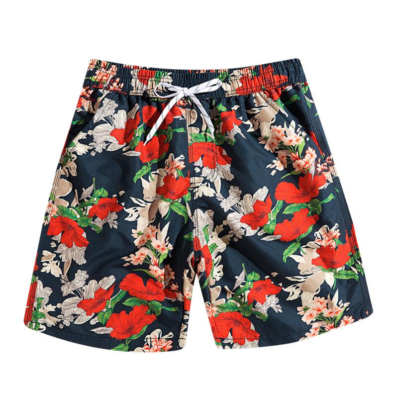 Summer casual shorts, straight-leg shorts, breathable and quick-drying beach pants