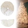 Fashion Home Decoration Children's Toy Carpet Christmas Plush Skirt Pure White Long Haired Christmas Tree Skirt