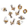 10pcs Metal Guitar Mono Jack Socket 1/4" (6.35mm) Guitar Pickup Output Jack Microphone