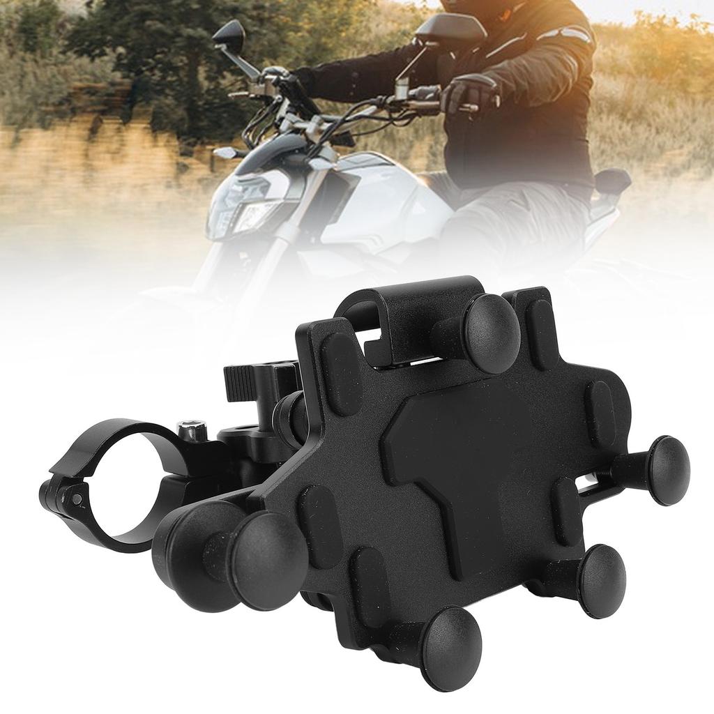 Motorcycle Phone Mount 5 Claw Rotatable Shock Absorbing Silicone Pads Motorcycle Handlebar Phone Holder