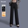 Women's Fleece-Lined Elastic Waist Straight-Leg Pants