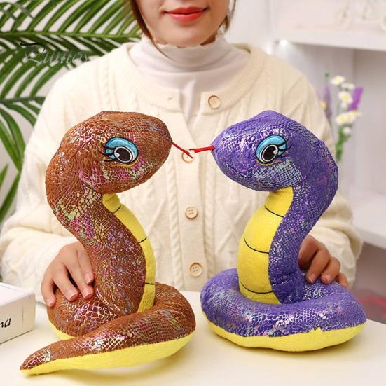 Плюшевая кукла с имитацией змеи, мягкая игрушка с блестками, подушка для домашнего декора, разноцветная забавная кукла-змея для девочек и мальчиков, подарки на день рождения