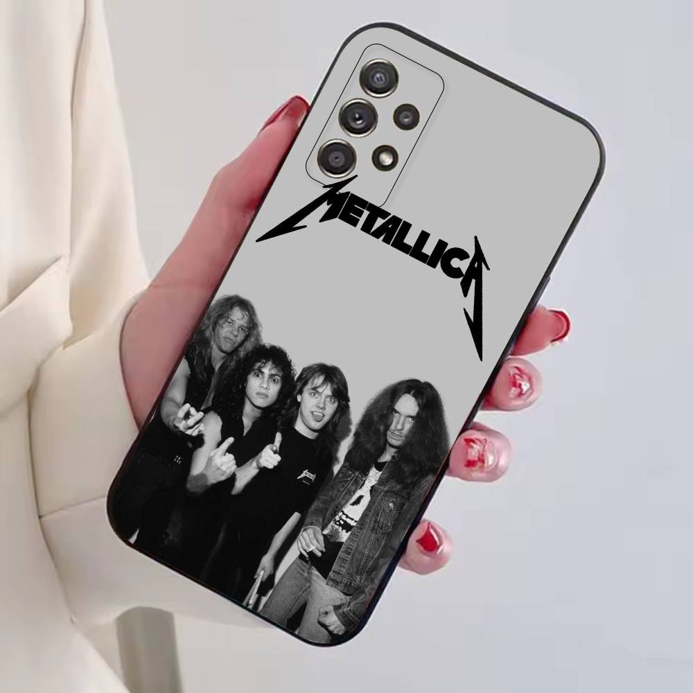 M-METALLICA Rock band Phone Case For Samsung S25,S24,S21,S22,S23,S30,Ultra,S20,Plus,Fe,Soft Silicone Black Cover