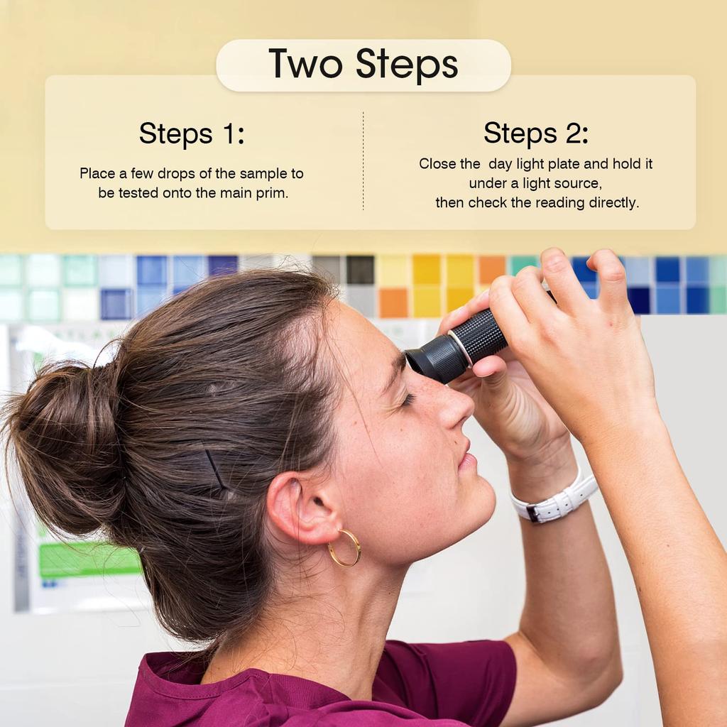 Optical LEERCHUANG Brix Refractometer for Wine Dual Scale Brix Alcohol Wine Refractometer for Measuring Sugar Content and Predicting Wine Alcohol