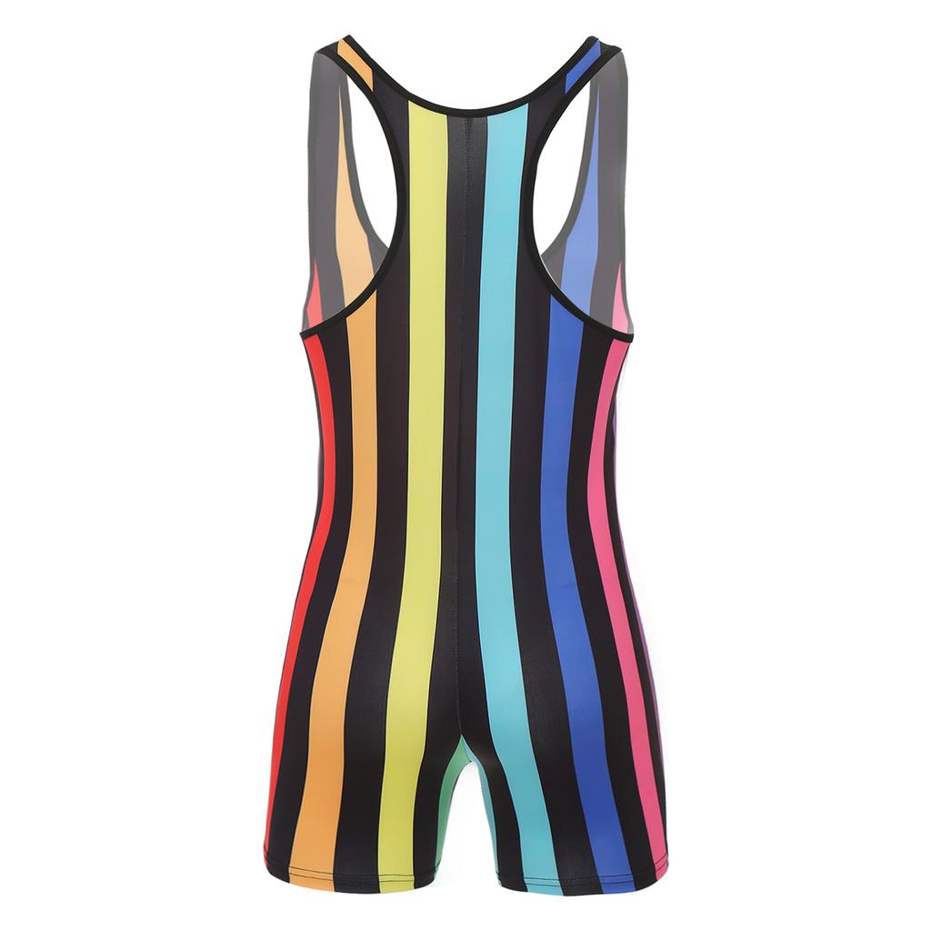 Men's One Piece Swimsuit Sleeveless Slim Fit Fitness Gym Sports Bodysuit Men Surfing Clothes