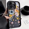 Чехол для телефона Flower для iPhone 12 Funda iPhone 11 13 14 15 Pro Max 7 8 Plus XS X XR SE 13promax Liquid Silicon Carcasa Covers