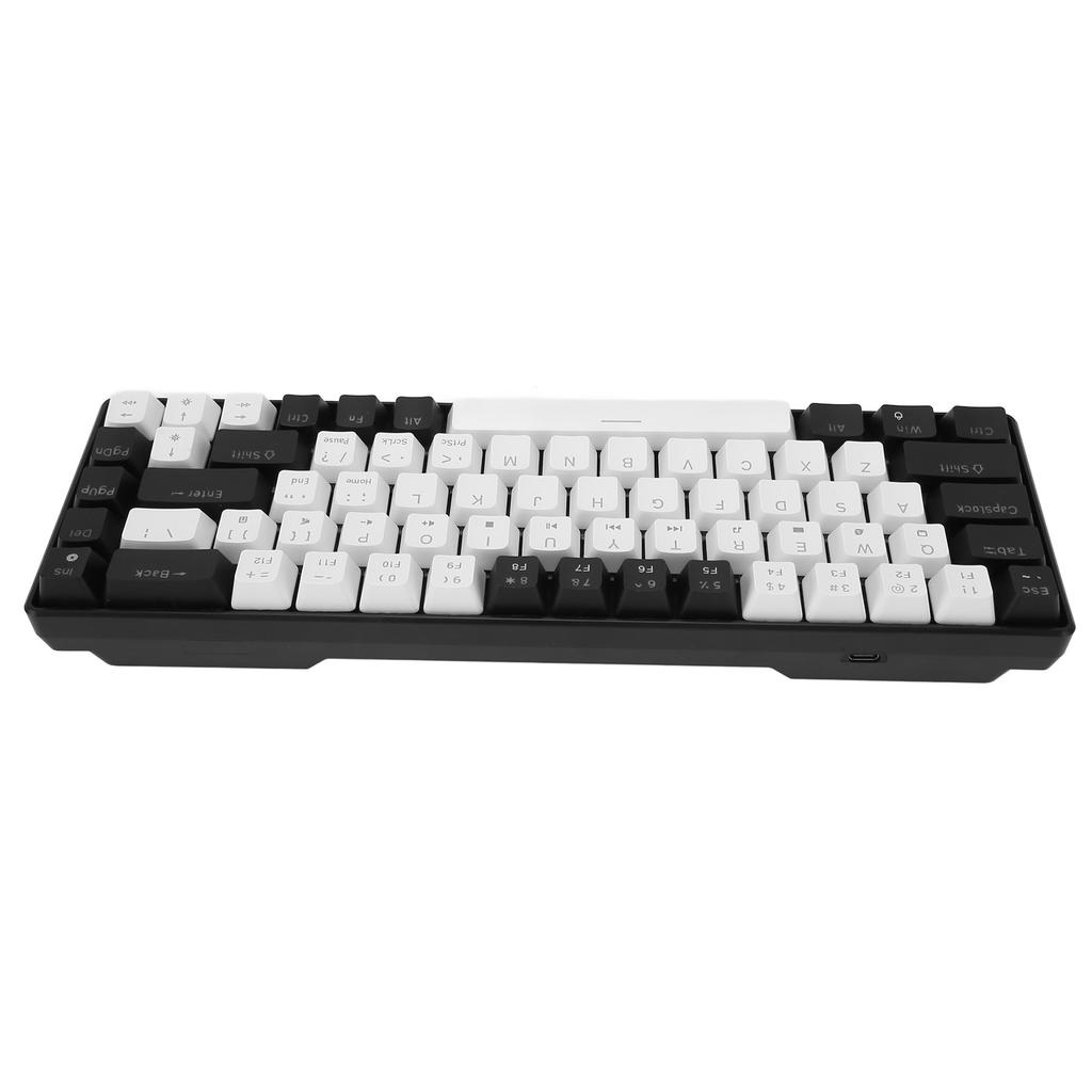 Механическая клавиатура на 68 клавиш, RGB-подсветка, двухцветная игровая клавиатура для дома, общежития, интернет-кафе, черно-белая