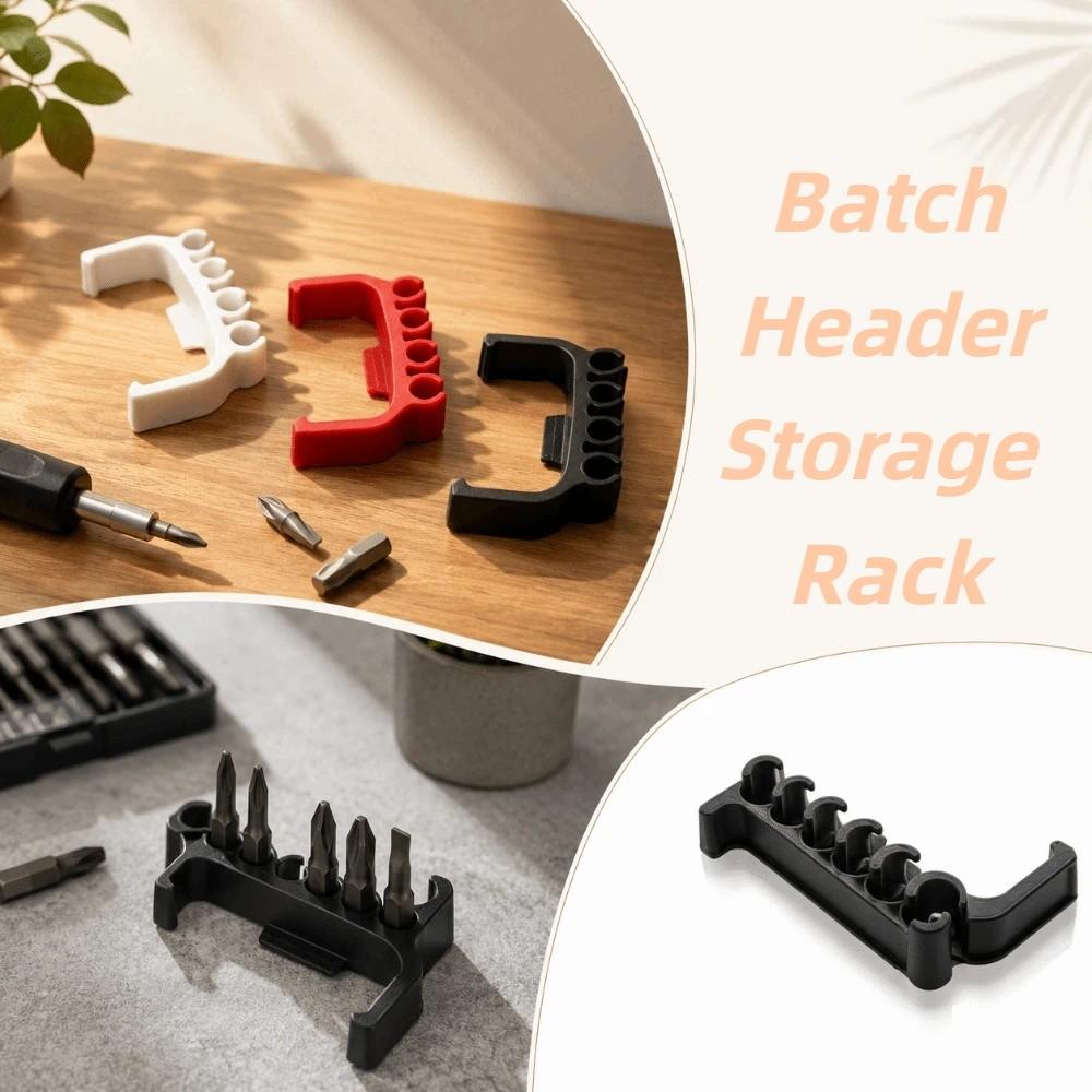 5pcs Portable Portable Bits Organizer 3D Printed 4 Slots Bit Holder Home Workshop
