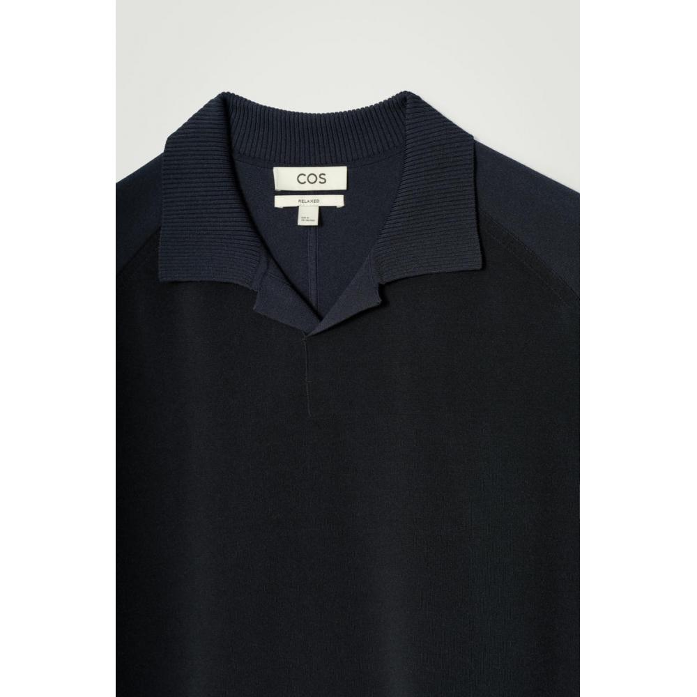 COS Рубашка поло с двойным рисунком в японском стиле