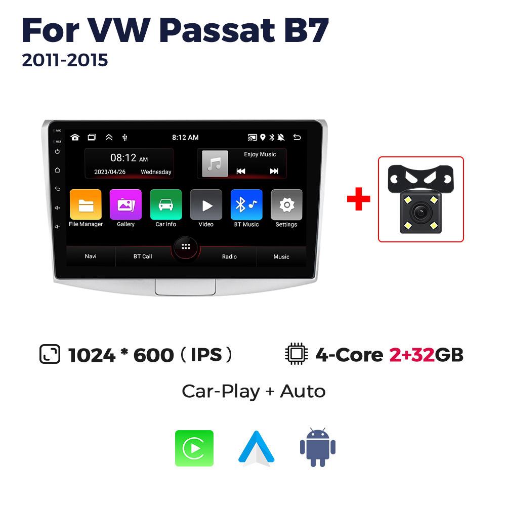 Новое автомобильное радио Android для Volkswagen VW Passat B6 B7 CC Magotan 2011-2015 Мультимедийный проигрыватель GPS-навигация Carplay Auto Stereo