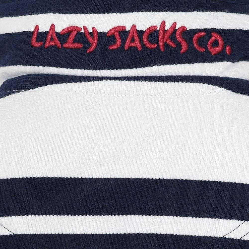 Lazy Jacks Boys Striped Quarter Zip Sweatshirt