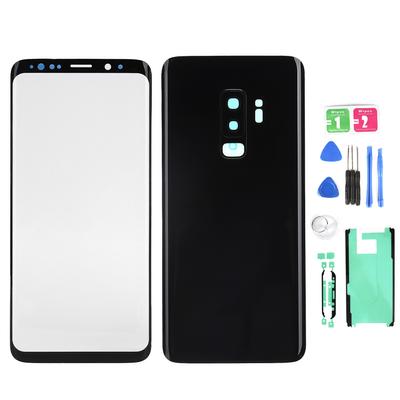 Набор для замены задней крышки из стекла и стекла переднего экрана для Samsung S9+ G965(черный )