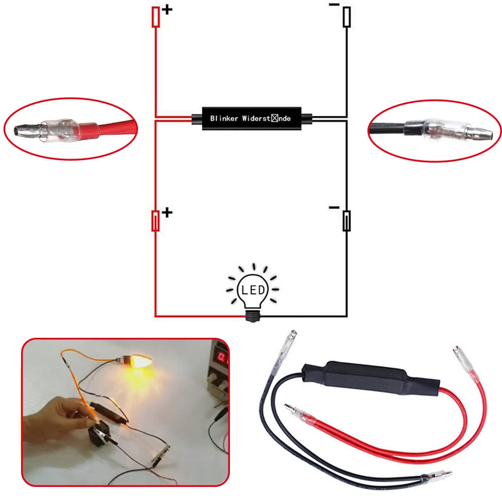 YFFSFDC велосипед мотоцикл светодиодный указатель поворота резистор 12V10W высокое сопротивление предотвращения вспышки декодер общего назначения упаковка из 2 шт.