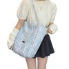 Весенне-летняя новая сумка через плечо Mambo в клетку с мятным принтом, большая сумка-тоут, простая двусторонняя сумка двойного назначения