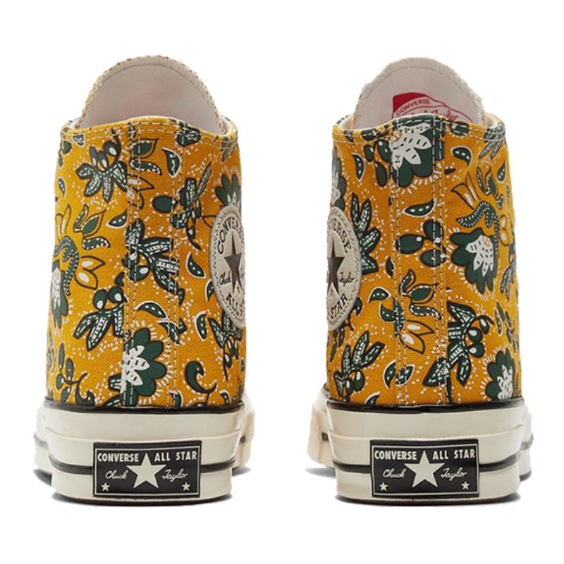 Converse Chuck 70 1970s Versatile Comfortable Abrasion Resistant High Top Canvas Shoes Unisex Yellow Print