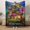 1pc Encanto Movie Poster Inspired Cartoon Blanket for Home Decoration All Seasons Universal Gift Idea 3D Printed Throw Blankets with Vibrant