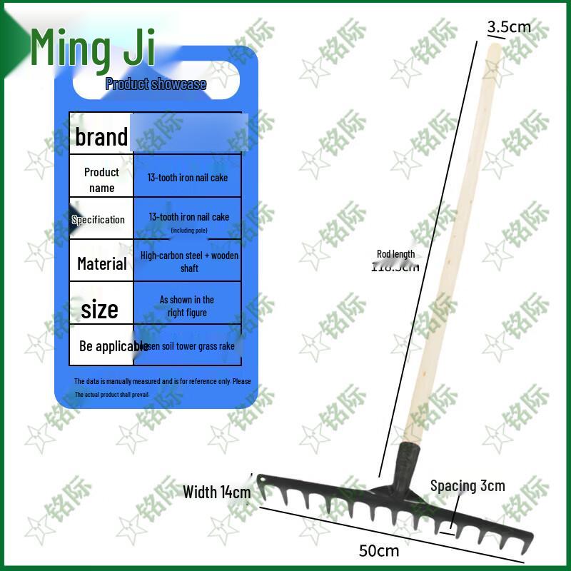 13-Tooth Garden Rake with Handle