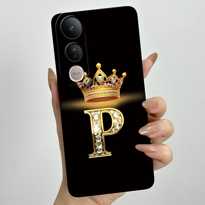 Для Vivo V50 Lite 5G Чехол Роскошные Буквы Пара Силиконовые Мягкие Чехлы Для Телефона Для Vivo V50 V50Lite 5G Защита Камеры Задняя Крышка