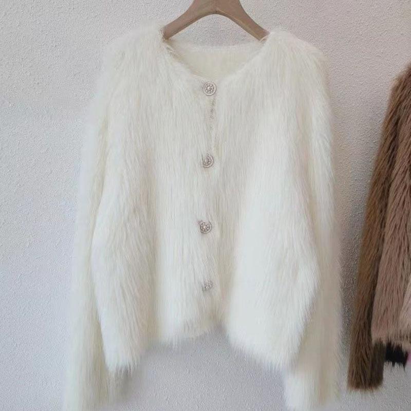 Вязаный кардиган свитер куртка женская осенне-зимняя одежда утолщенный новый стиль мягкий липкий