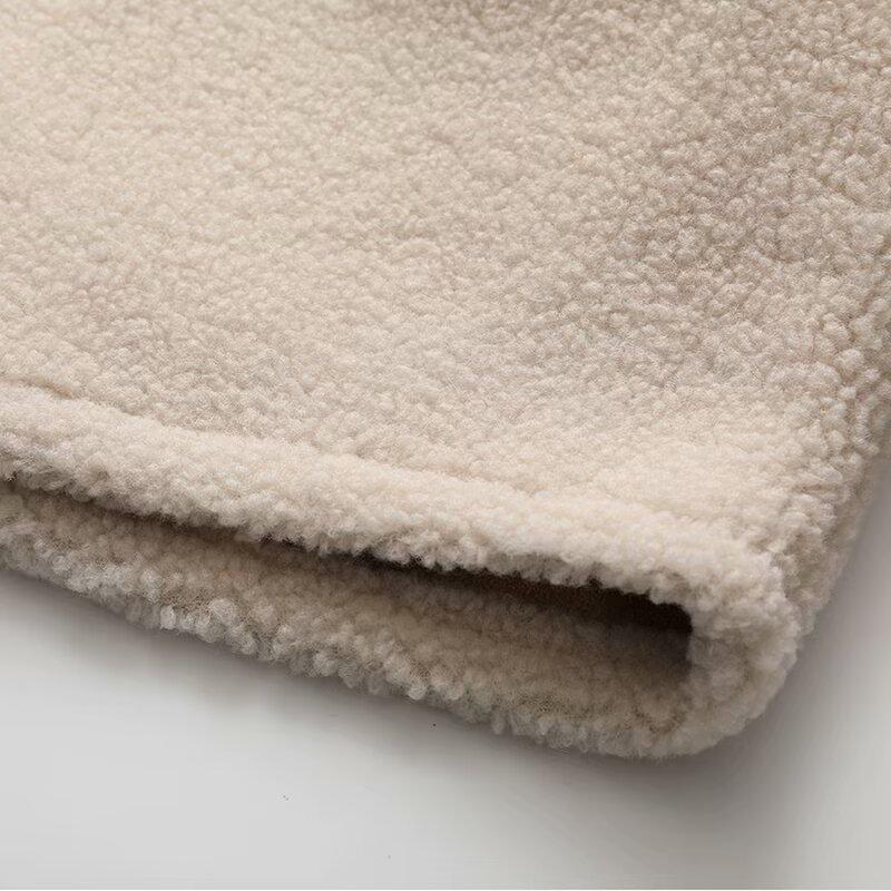 Зима 2025 Французский Нежный Стиль Универсальный Флисовый Кардиган Пальто с Капюшоном