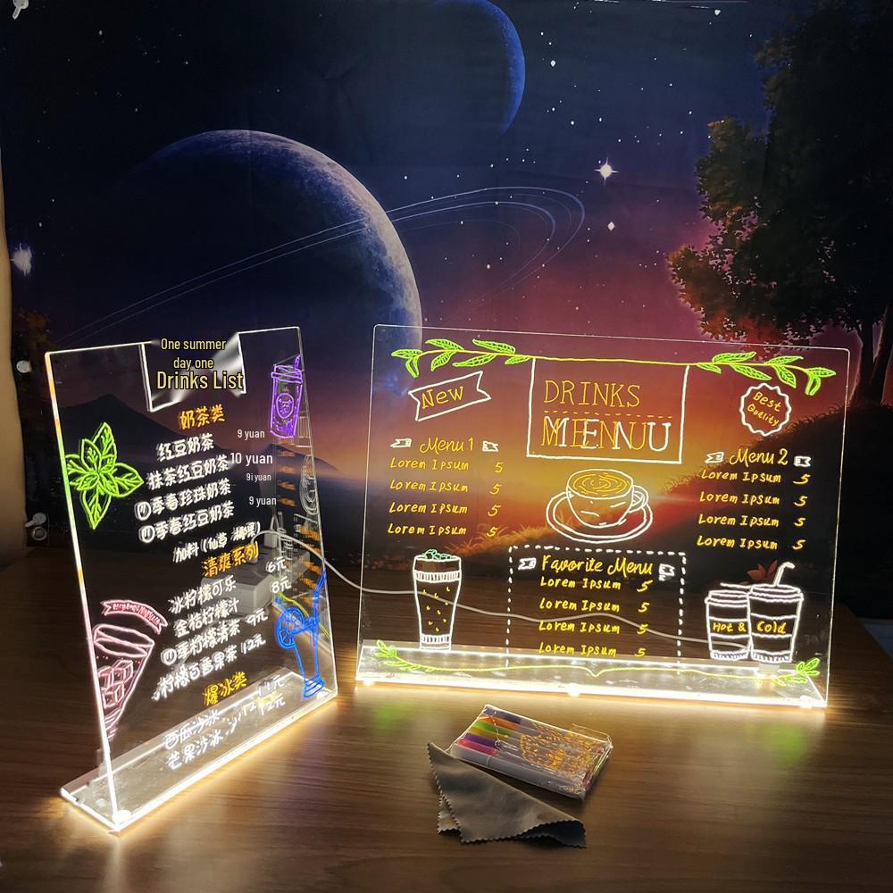 Сделай сам стираемую магнитную светодиодную акриловую доску для сообщений, ночник