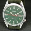 ВОССТАНОВЛЕННЫЕ ВИНТАЖНЫЕ АВТОМАТИЧЕСКИЕ МУЖСКИЕ ЧАСЫ SEIKO JAPAN С ЗЕЛЕНЫМ ЦИФЕРБЛАТОМ a433576-2