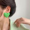 Fashion Creative Trendy Temperament Acrylic Vintage Heart Stud Earring 925 Sterling Silver