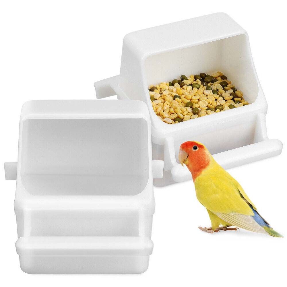 Parrot Peony Food Cup Bird Cage Food Box Bird Feeder Parrot Food Box Parakeet Water Dispenser